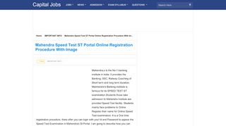 
                            7. Capital Jobs: Mahendra Speed Test ST Portal Online ...