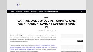 
                            5. Capital One 360 Login - Capital One 360 Checking Account ...