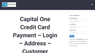 
                            9. Capital One Credit Card Payment - Login - Address ...