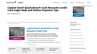 
                            11. Capital One® Quicksilver® Cash Rewards Credit …