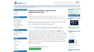 
                            1. Capital One Quicksilver Login, Sign Up, and Customer ...