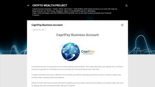 
                            7. CapriPay Business Account - wealthprojects.blogspot.com