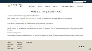 
                            2. CapStar Bank > Online Banking Instructions