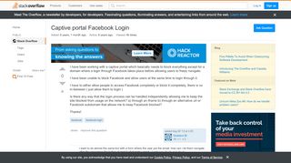 
                            3. Captive portal Facebook Login - Stack Overflow
