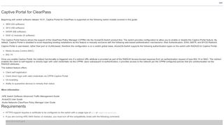 
                            8. Captive Portal for ClearPass - HPE