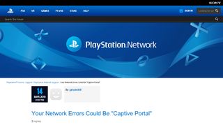 
                            1. Captive Portal - PlayStation Network Support