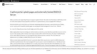 
                            3. Captive portal, splash pages and externally hosted RADIUS Server