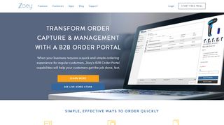 
                            4. Capture and manage orders with a B2B Order Portal - Zoey