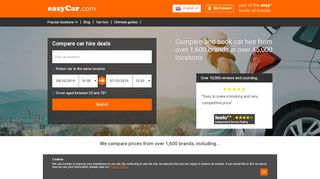 
                            2. Car hire from easyCar.com – Find and compare cheap rental ...