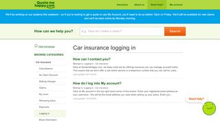 
                            3. Car insurance logging in - Quotemehappy.com