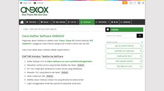 
                            5. Cara Daftar Selfcare ONEXOX | ONEXOX Plan — Simkad Jimat ...