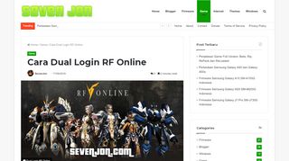 
                            7. Cara Dual Login RF Online - Seven Jon