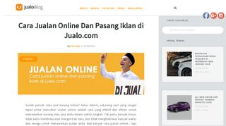 
                            7. Cara Jualan Online Dan Pasang Iklan di Jualo.com