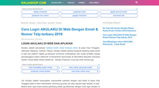 
                            5. Cara Login AKULAKU Di Web Dengan Email & Nomor Telp ...