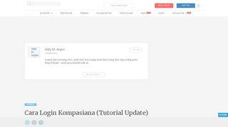 
                            4. Cara Login Kompasiana (Tutorial Update) - Kompasiana.com