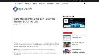 
                            2. Cara Mengganti Nama dan Password Modem BOLT 4G LTE