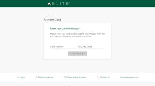 
                            2. Card Activation - ACE Elite