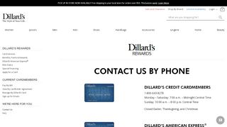 
                            2. Card Contact Us | Dillard's