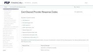 
                            9. Card Deposit Provider Response Codes - developer.kalixa.com