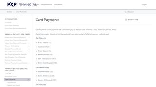 
                            2. Card Payments - PXP Financial Payment Service