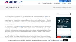 
                            4. Cardiac Arrhythmias - Medicomp Inc.