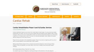 
                            5. Cardiac Rehab - Meeker Memorial Hospital & Clinics