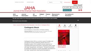 
                            5. Cardiogenic Shock | Journal of the American Heart Association