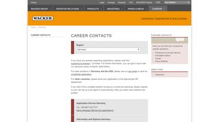 
                            1. Career Contacts - Wacker Chemie AG