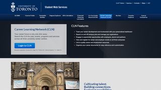 
                            2. Career Learning Network (CLN) - Student Web Services | University of ...