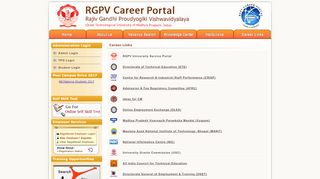 
                            5. Career Links - RGPV Career Portal