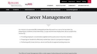 
                            8. Career Management - myRBS - Rutgers University