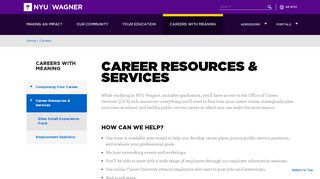 
                            3. Career Resources & Services at NYU Wagner