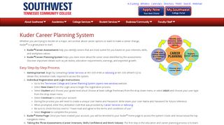 
                            5. Career Services: Kuder Career Planning System