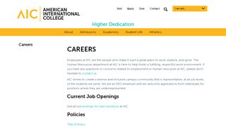 
                            5. Careers | American International College