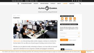 
                            8. Careers at AlphaGamma - the business portal for young professionals