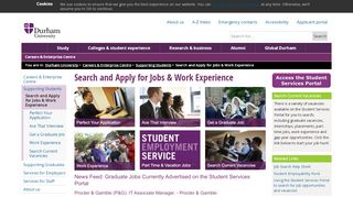 
                            3. Careers & Enterprise Centre : Search and Apply ... - Durham University