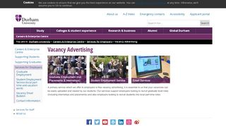 
                            2. Careers & Enterprise Centre : Vacancy Advertising - Durham University