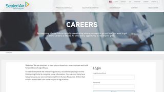 
                            9. Careers | Sealed Air | Login