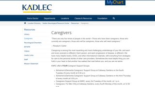 
                            6. Caregivers | Kadlec