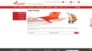 
                            2. Cargo Tracking - Air India