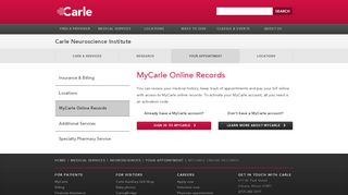 
                            3. Carle - MyCarle Online Records