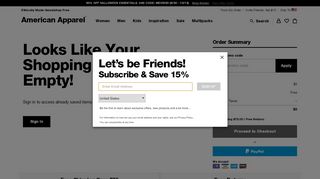 
                            3. Cart - americanapparel.com