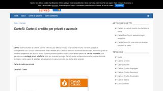 
                            6. CarteSi: Carte di credito per privati e aziende