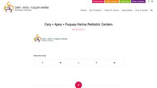 
                            2. Cary • Apex • Fuquay-Varina Pediatric Centers – Cary Pediatric Center