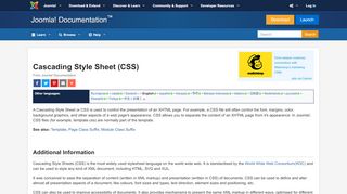 
                            7. Cascading Style Sheet (CSS) - Joomla! Documentation