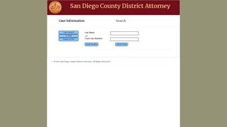 
                            5. Case Information, Search - San Diego County District Attorney