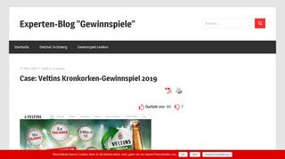 
                            8. Case: Neues Veltins Kronkorken-Gewinnspiel 2019