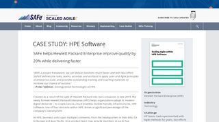 
                            5. Case Study – HPE – Scaled Agile Framework