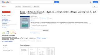 
                            7. Cases on Enterprise Information Systems and Implementation Stages: ...