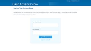 
                            5. Cash Advance Account Center - Log In